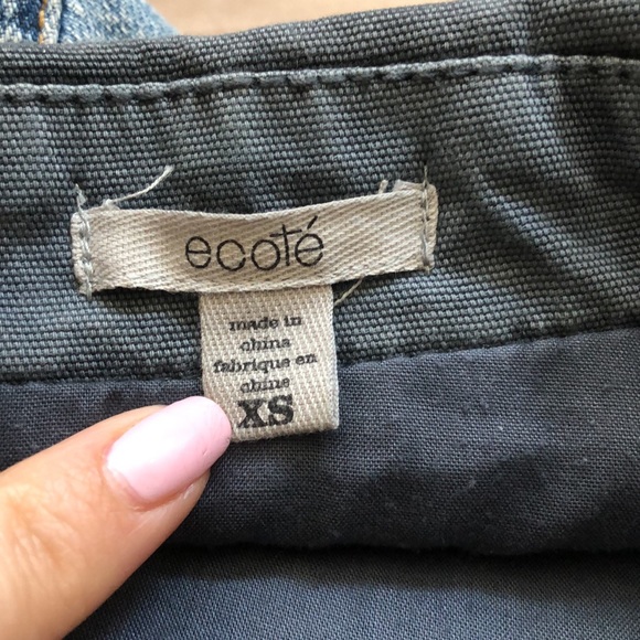 ECOTE Grey/Blue Cargo Jacket SIZE XS With buttons and pockets - Picture 11 of 15